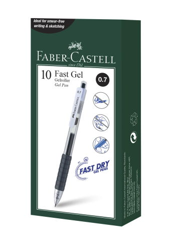 Pix cu gel 0.7mm fast gel negru faber-castell [2]