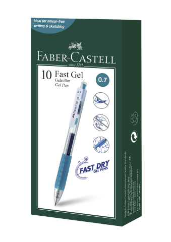 Pix cu gel 0.7mm fast gel turcoaz faber-castell [2]