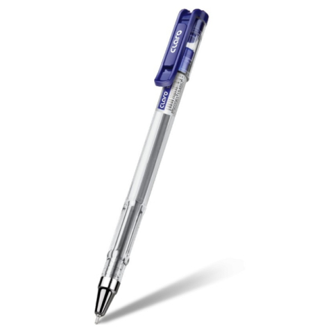 Pix cu gel CLARO Technik CL-3526 / 1862, 0.7mm, cu capac, albastru, clips plastic in culoarea scrisului [1]