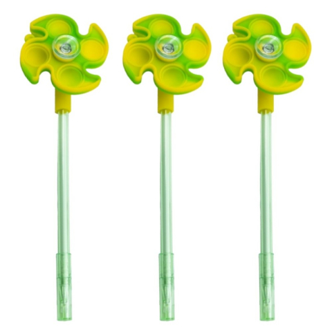 Birotică și Papetărie - Pix cu gel CNX APF 283, 0.8mm, cu figurina pop-it si spinner, corp diverse culori, scriere albastru