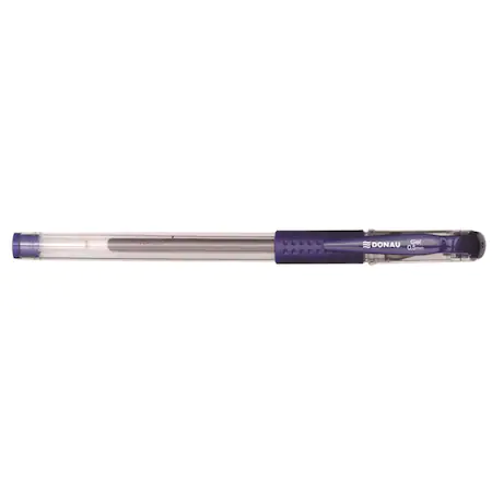 Birotică și Papetărie - Pix cu gel corp transparent cu grip scriere de 0.5 mm albastru Donau