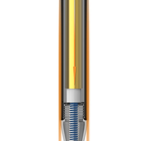 Pix cu gel cu mecanism 0.5mm albastru corp roz nusign deli [3]