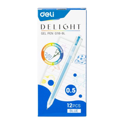 Pix cu gel cu mecanism 0.5mm albastru delight deli [1]