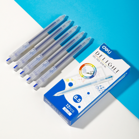 Pix cu gel cu mecanism 0.5mm albastru delight deli [2]