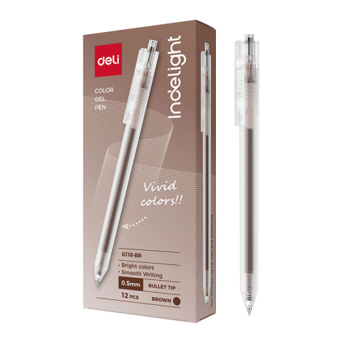Pix cu gel cu mecanism 0.5mm maro deli [1]