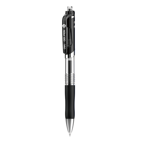 Birotică și Papetărie - Pix cu gel cu mecanism 0.5mm negru q10420 deli
