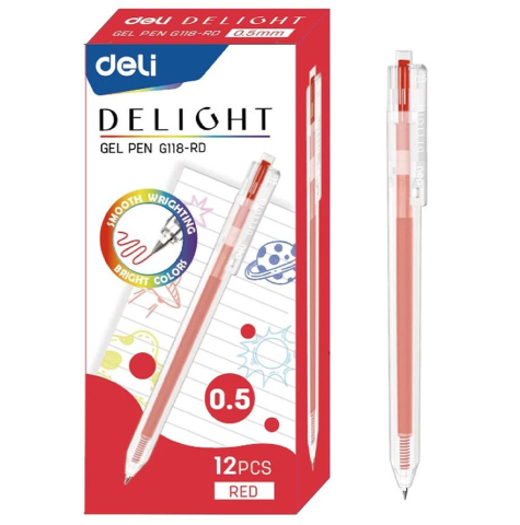 Pix cu gel cu mecanism 0.5mm rosu delight deli [1]
