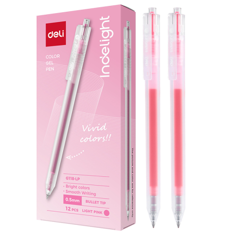 Pix cu gel cu mecanism 0.5mm roz deschis deli [1]