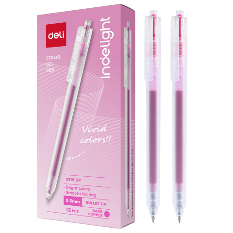 Pix cu gel cu mecanism 0.5mm roz purpuriu deli [1]