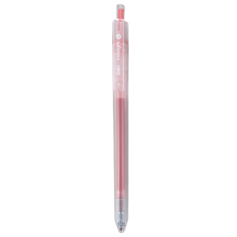 Birotică și Papetărie - Pix cu gel cu mecanism 0.5mm roz-rosu deli