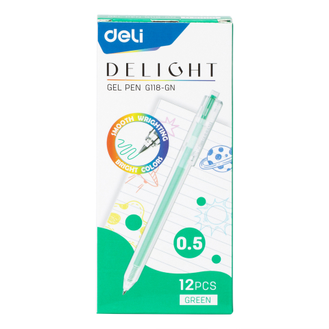 Pix cu gel cu mecanism 0.5mm verde delight deli [1]