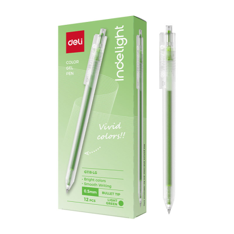 Pix cu gel cu mecanism 0.5mm verde deschis deli [1]