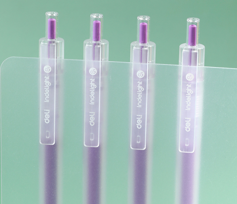 Pix cu gel cu mecanism 0.5mm violet purpuriu deli [3]