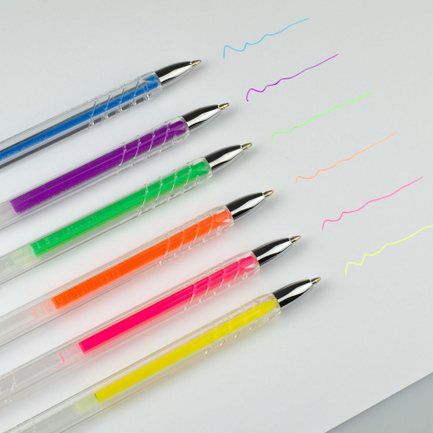 Pix cu gel k11 0.4mm culori neon 6/set kores [3]