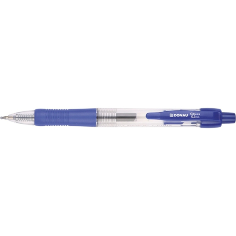 Birotică și Papetărie - Pix cu gel mecanism retractabil rubber grip 0.5 mm albastru Donau