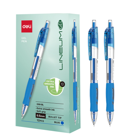 Pix cu gel si mecanism 0.5mm albastru lineum deli [1]