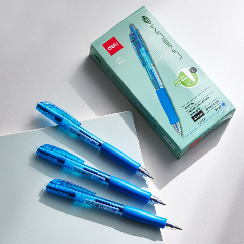 Pix cu gel si mecanism 0.7mm albastru lineum deli [2]