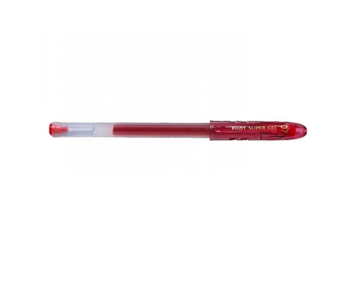 Birotică și Papetărie - Pix cu gel SuperGel Pilot varf 0.7mm Rosu