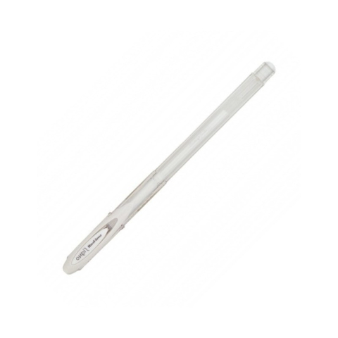 Birotică și Papetărie - Pix cu gel Uni-ball Angelic UM-120AC, 0.7mm, cu capac, corp transparent, scris alb