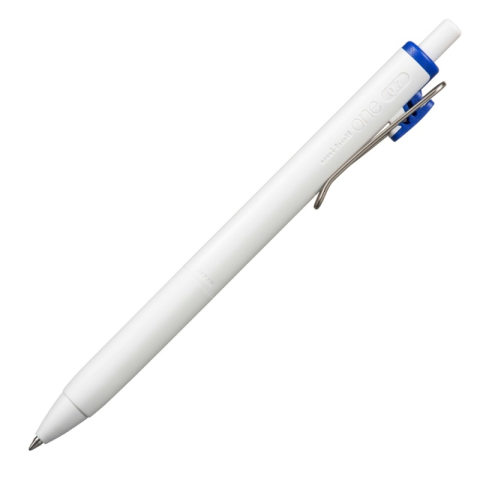Birotică și Papetărie - Pix cu gel Uni-ball UMN-S-07 One, 0.7mm, cu mecanism, scris alabastru