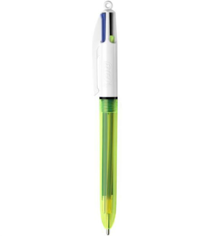 Birotică și Papetărie - Pix cu mecanism 4 culori fluo bic