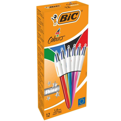 Birotică și Papetărie - Pix cu mecanism 4 culori shine bic