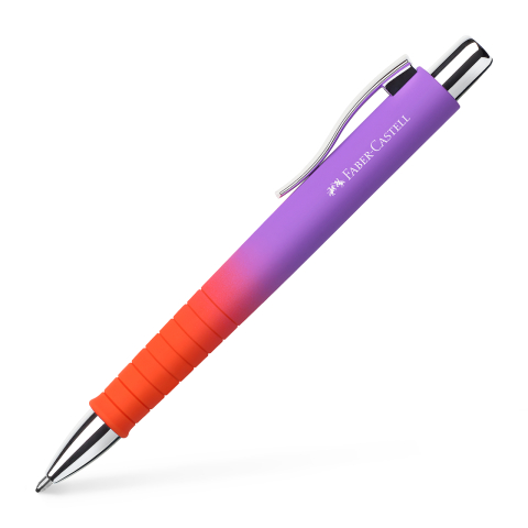 Birotică și Papetărie - Pix cu mecanism flow violet-portocaliu poly ball xb faber-castell