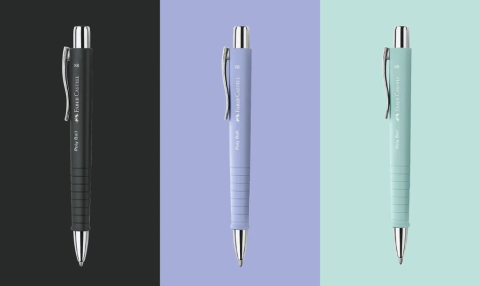 Pix cu mecanism si grip lila iris 2025 poly ball faber-castell [4]