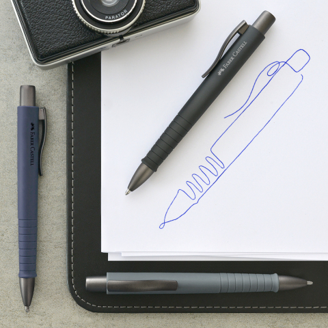 Pix cu mecanism si grip negru poly ball xb faber-castell [2]