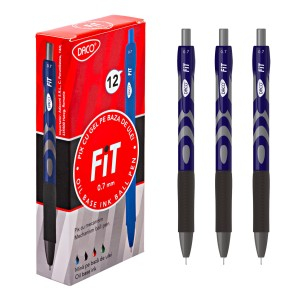 Rechizite Școlare - Pix daco fit negru px264n 12 buc