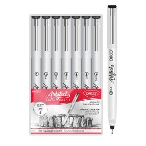 Rechizite Școlare - Pix daco liner grafic arhitect set 7 px5507