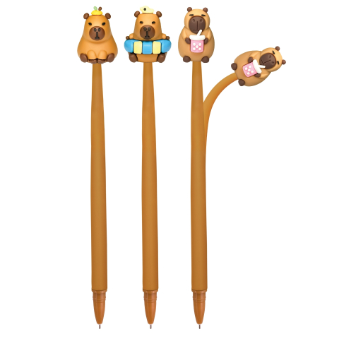 Pix flexibil BeCappy Capibara – care se sterge cu capac, 6 modele asortate, 3 culori , pret/1 buc [1]