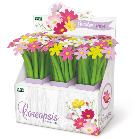 Rechizite Școlare - Pix flexibil Coreopsis, ø 3.5 cm (36 buc/display), copii varsta 6 ani+,8 ani+