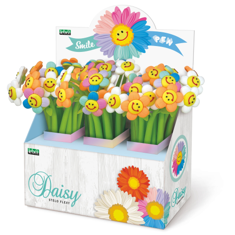 Rechizite Școlare - Pix flexibil Margareta Smile, ø 3.5 cm (36 buc/display), copii varsta 6 ani+,8 ani+