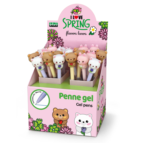 Pixuri pentru Copii si Scoala - Pix Flowers Lovers – gel, varf 0.7 mm, 3 modele asortate , pret/1 buc