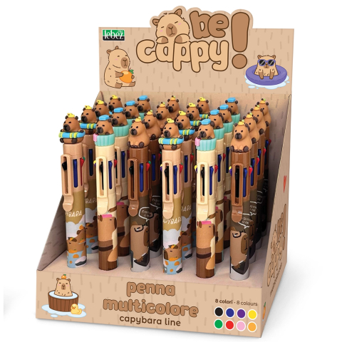 Pixuri pentru Copii si Scoala - Pix multicolor 8 culori in 1 Be Cappy, 3 modele  varsta 3 ani+,6 ani+,8 ani+