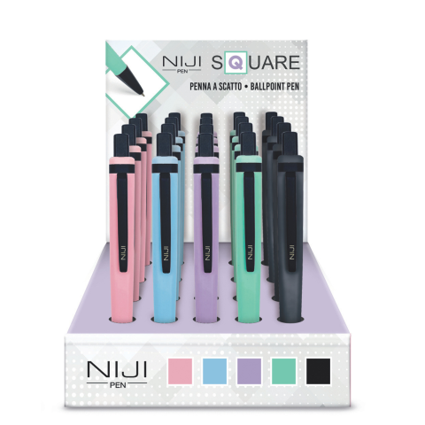 Rechizite Școlare - Pix Pastel, 5 modele (20 buc/display), copii varsta 4 ani+,6 ani+,8 ani+