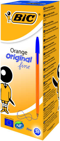 Birotică și Papetărie - Pix unica folosinta albastru 20/cut orange bic