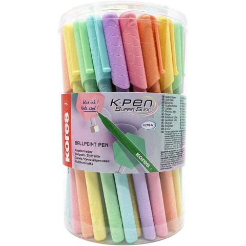 Birotică și Papetărie - Pix unica folosinta kor-m 1mm semi-gel cul pastel 50/set kores
