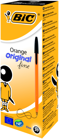 Birotică și Papetărie - Pix unica folosinta negru 20/cut orange bic