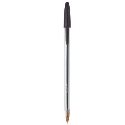 Birotică și Papetărie - Pix unica folosinta negru cristal medium bic