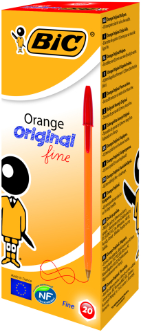 Birotică și Papetărie - Pix unica folosinta rosu 20/cut orange bic