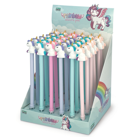 Rechizite Școlare - Pix Unicorn 3D, 4 modele (36 buc/display), copii varsta 4 ani+,6 ani+,8 ani+