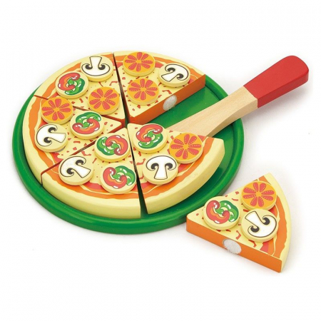 Jucării și Jocuri pentru copii - Pizza feliabila din lemn