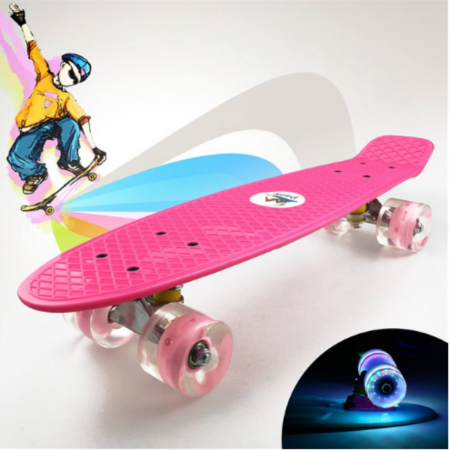Soda water Illusion response Big Yamba - Cruise Penny Board - skateboard roz si roti cu lumini.