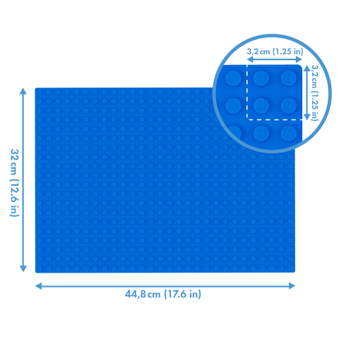Seturi de construcție - Placa de baza 28x20  Hubelino (albastru), copii varsta 3 ani+,6 ani+,8 ani+