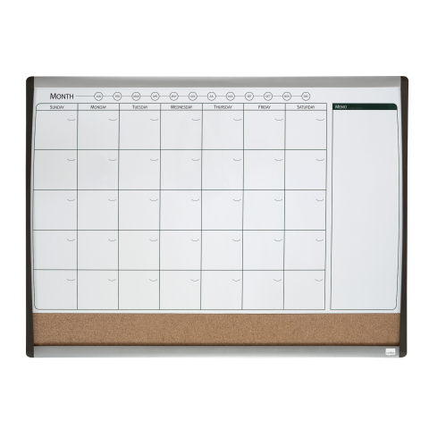 Organizare, arhivare, prezentare - Planner lunar magnetic+panou pluta 58.5*43 cm nobo