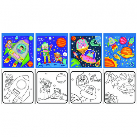Carte de colorat cu apa magica Water Magic - Spatiul cosmic [1]