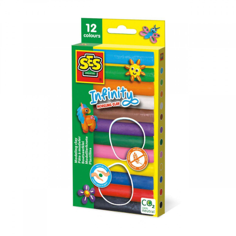 Art & Craft si Artizanat - Plastilina colorata pentru copii, 12 culori, 180g, 3 ani+