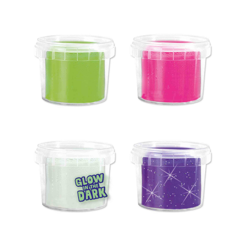 Plastilina colorata vegana Glow Feel Good 4 x 90gr, copii varsta 1 an+,3 ani+ [1]